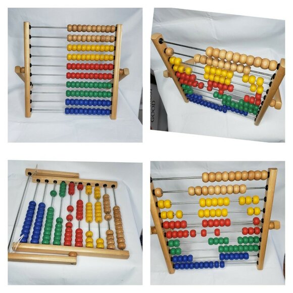 Japanese Soroban Abacus – Wooden Frame, Classic Beads, Ancient Student Calculato - Picture 2 of 5